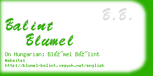 balint blumel business card